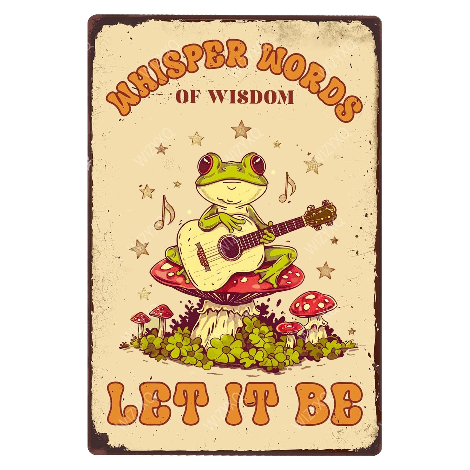 Floral and Bee Metal Signs In A World Where You Can Be Anything Funny Vintage Tin Sign Retro Wall Decor for Bee Lovers Room 8×12 Inches