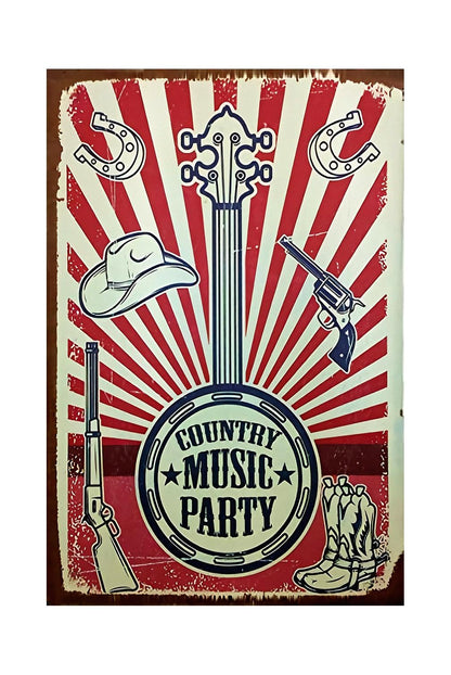 Music Tin Signs, Rock Bands Skull Metal Sign, Feel Alive, Guitar Poster Studio Wall Decor Plants Plaque for Home, Office, Bars, Restaurants, Cafes, Pubs 8 X 12 Inches