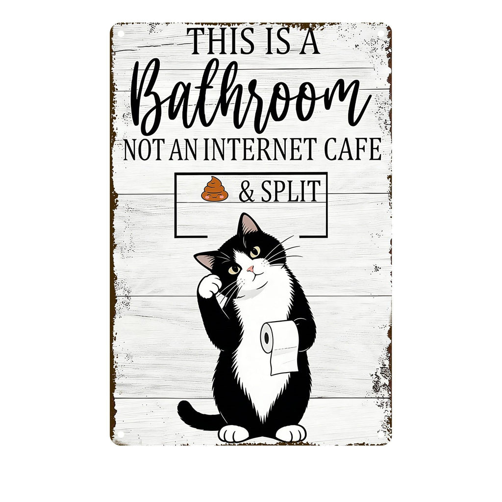 Funny Chicken Metal Tin Sign Bathroom Decor This Is A Bathroom Not An Internet Cafe Signs Retro Posters for Home Restroom Toilet Washroom 8x12inch