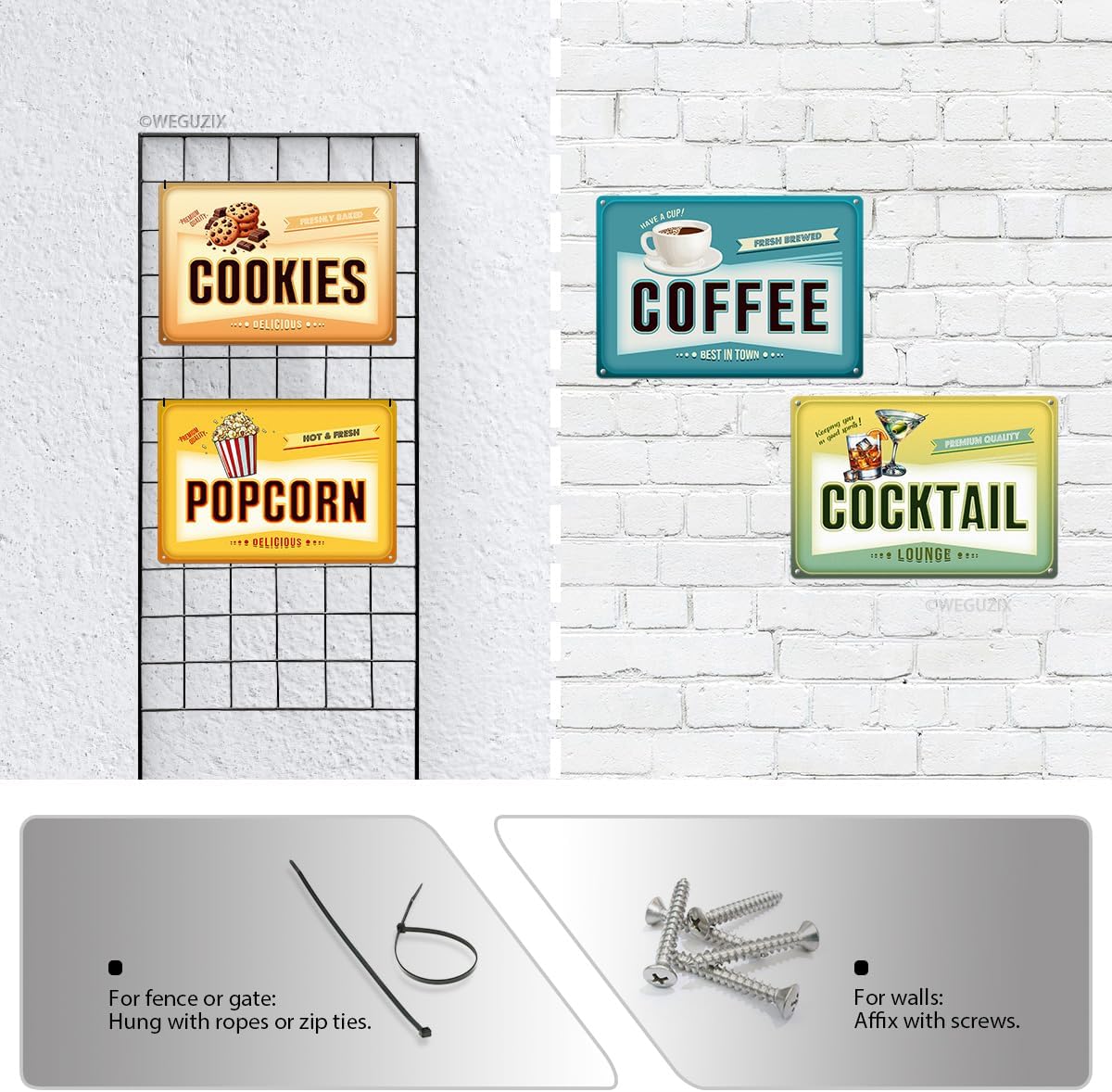 Funny Cotton Candy Metal Sign Retro Food Snacks Tin Signs Wall Art Poster Wall Decor for Home Bar Kitchen Coffee Corner Playroom Cinema Cafe Restaurant 12x8 Inch Aluminium Hanging Plaque