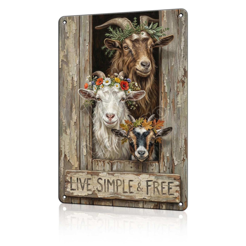 Rise and Shine Chicken Metal Tin Sign - Rustic Farmhouse Kitchen Wall Decor - Cute Rooster & Hen Art Poster for Coffee Bar or Breakfast Nook 8x12 inch