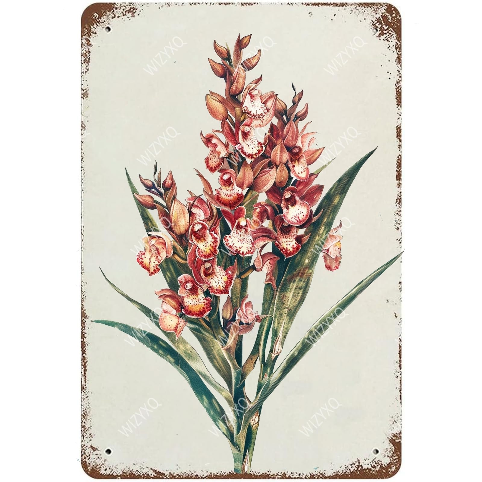 Flowers Metal Signs Vintage A Bouquet of Wild Flowers Tin Sign Retro Wall Decor for Living Room Bedroom Greenhouse Garden Yard Shop Bar 8×12 Inches