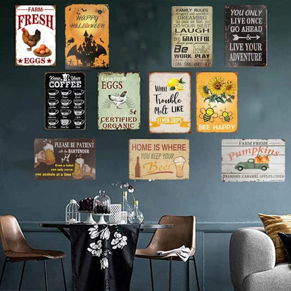 Horror Movies In This House We Love Family Dream Big Love Friday Halloween 12x8 Inch Metal Tin Sign