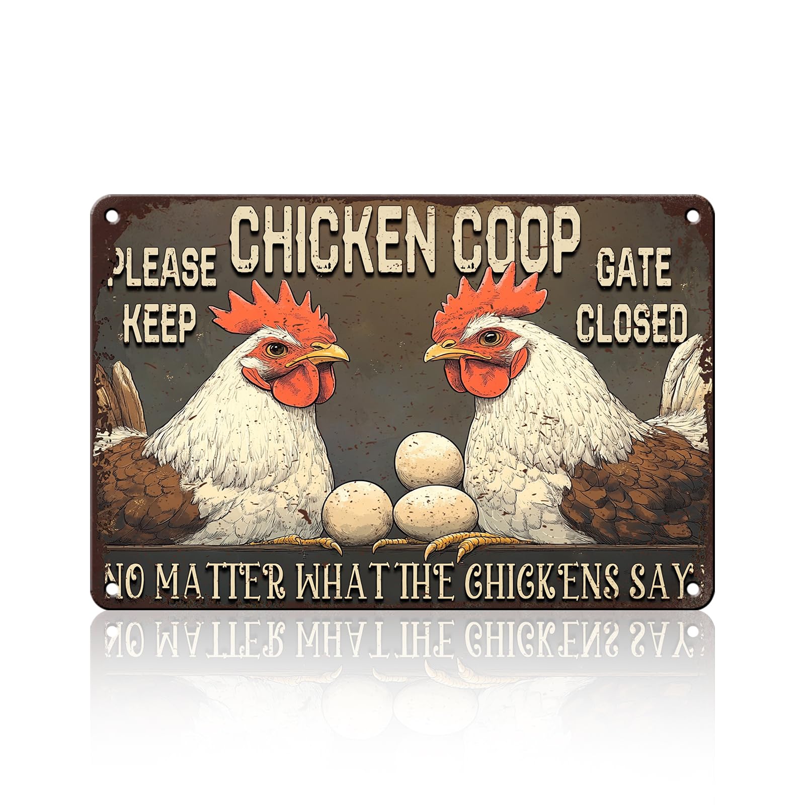 Funny Chicken Signs Welcome To My Kitchen Humorous Cartoon Rooster Cooking Aluminium Sign Metal Chicken Signs Decor Home Ktichen Farm Are Wall 12x8 Inch Vintage Chicken Signs Metal Tin Poster
