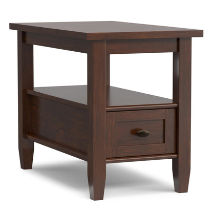 SIMPLIHOME Warm Shaker Solid Wood 20 inch Wide Rectangle Transitional End Side Table in Light Golden Brown for the Living Room and Bedroom
