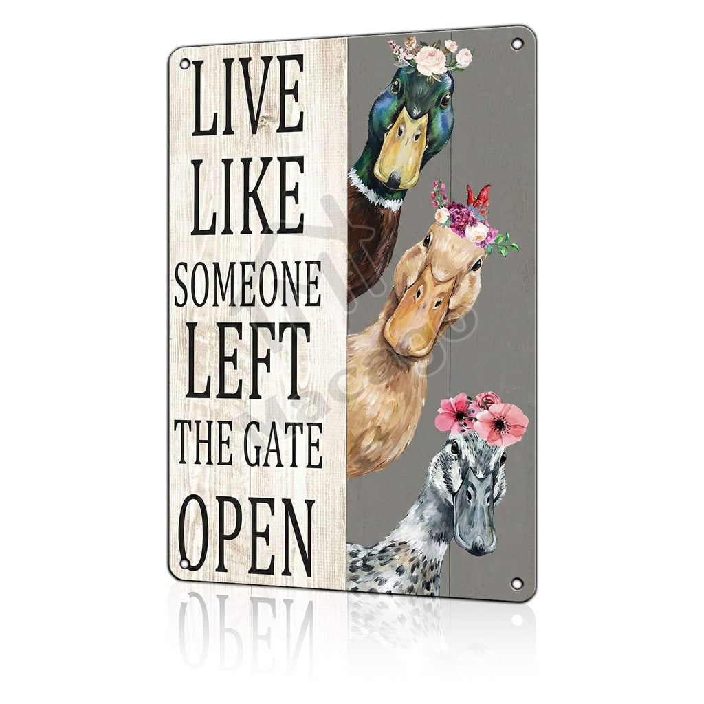 Rise and Shine Chicken Metal Tin Sign - Rustic Farmhouse Kitchen Wall Decor - Cute Rooster & Hen Art Poster for Coffee Bar or Breakfast Nook 8x12 inch