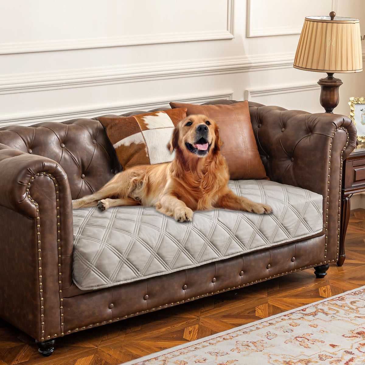 Ameritex Waterproof Dog Bed Cover Pet Blanket with Anti-Slip Back for Furniture Bed Couch Sofa