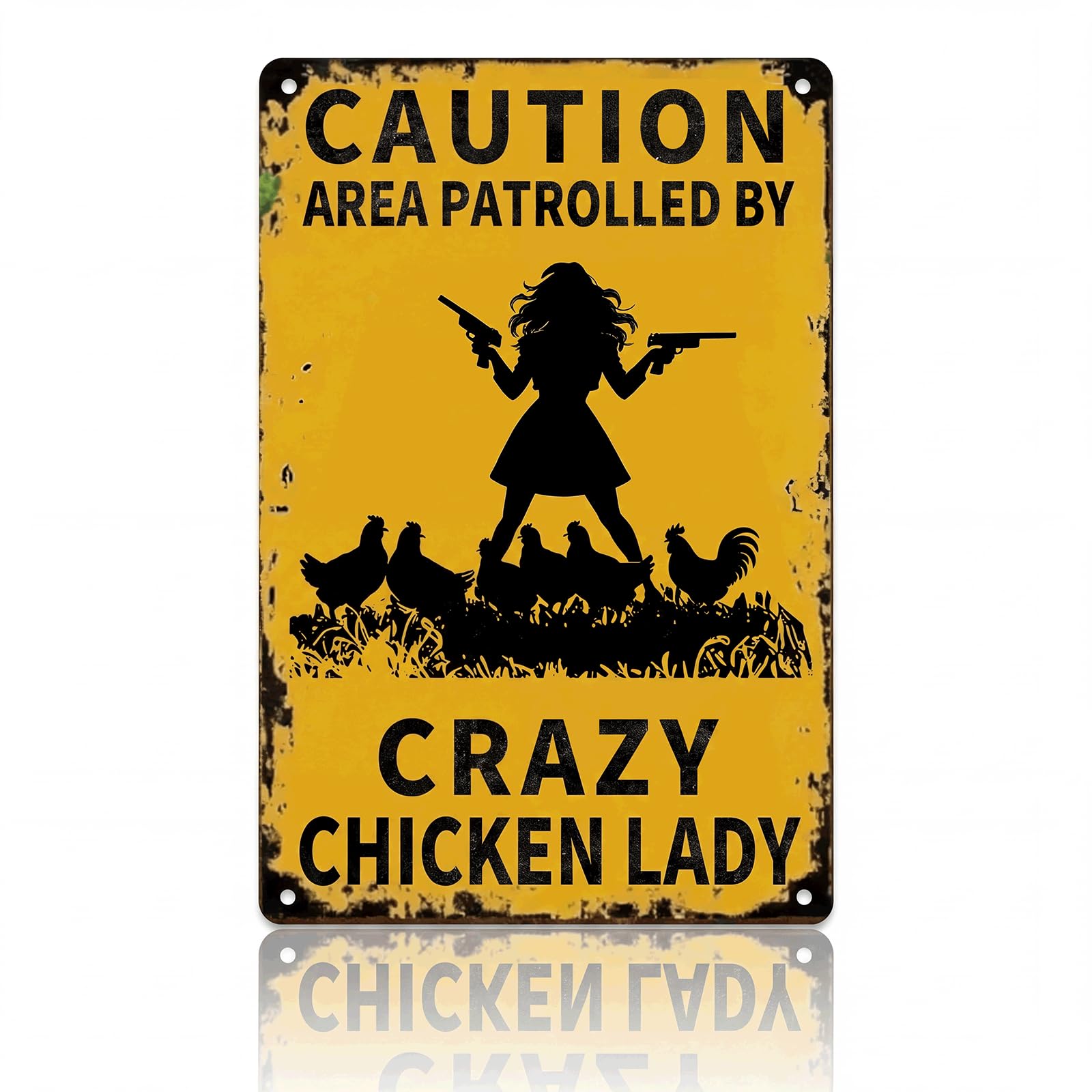 Christian Chicken Tin Sign Bible Verse 8x12 Inch, Watercolor Rooster “God Says You Are” Metal Wall Decor, Religious Encouragement Gift for Farmhouse, Kitchen, Garden, Coop and Chicken Lovers