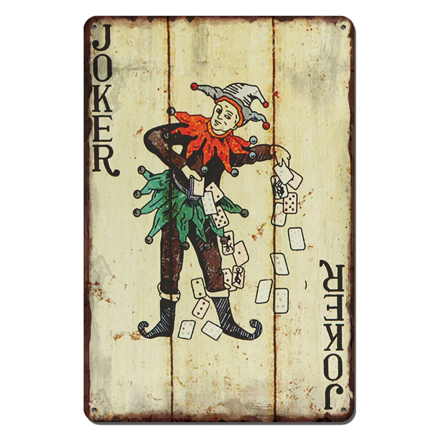 Vintage Poker Wall Decor Metal Sign Retro tin Sign Wall Decorative Signs for Man Cave Home Cafe Pub bar Shop 12x8 Inch Spades Ace