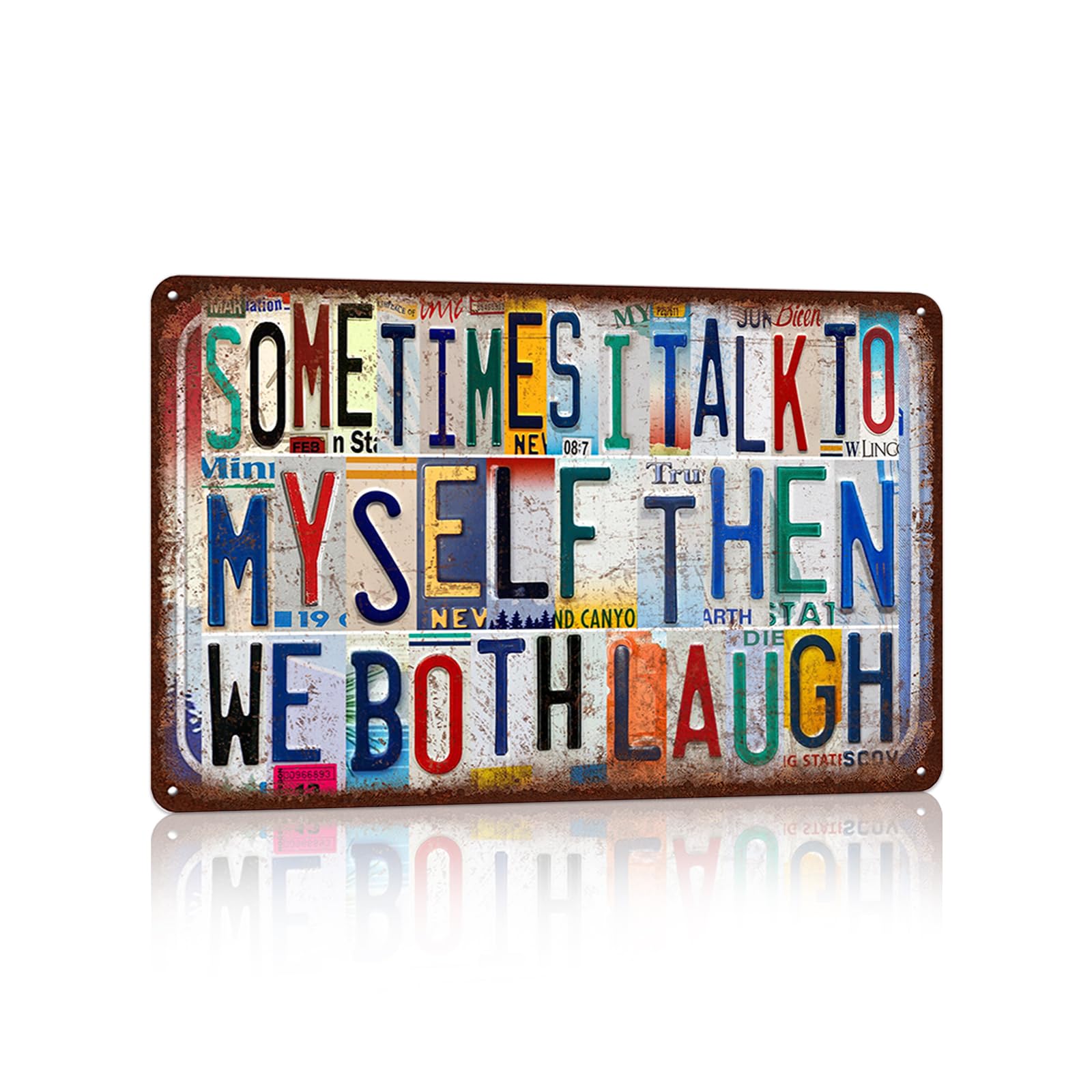 Vintage Metal Tin Signs Wall Decor for Man Cave Garage Bar Home 12 x 8 Inches - I Am Currently Unsupervised.I Know,It Freaks Me Out Too But The Possibilities Are Endless