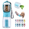 Cibaabo Dog Water Bottle with Food Container & Poop Bag Holder, Travel Water Bowl, Portable Pet Dispenser, Girl Dog Accessories Stuff Items Essentials Gift for Yorkie Chihuahua Walking Hiking