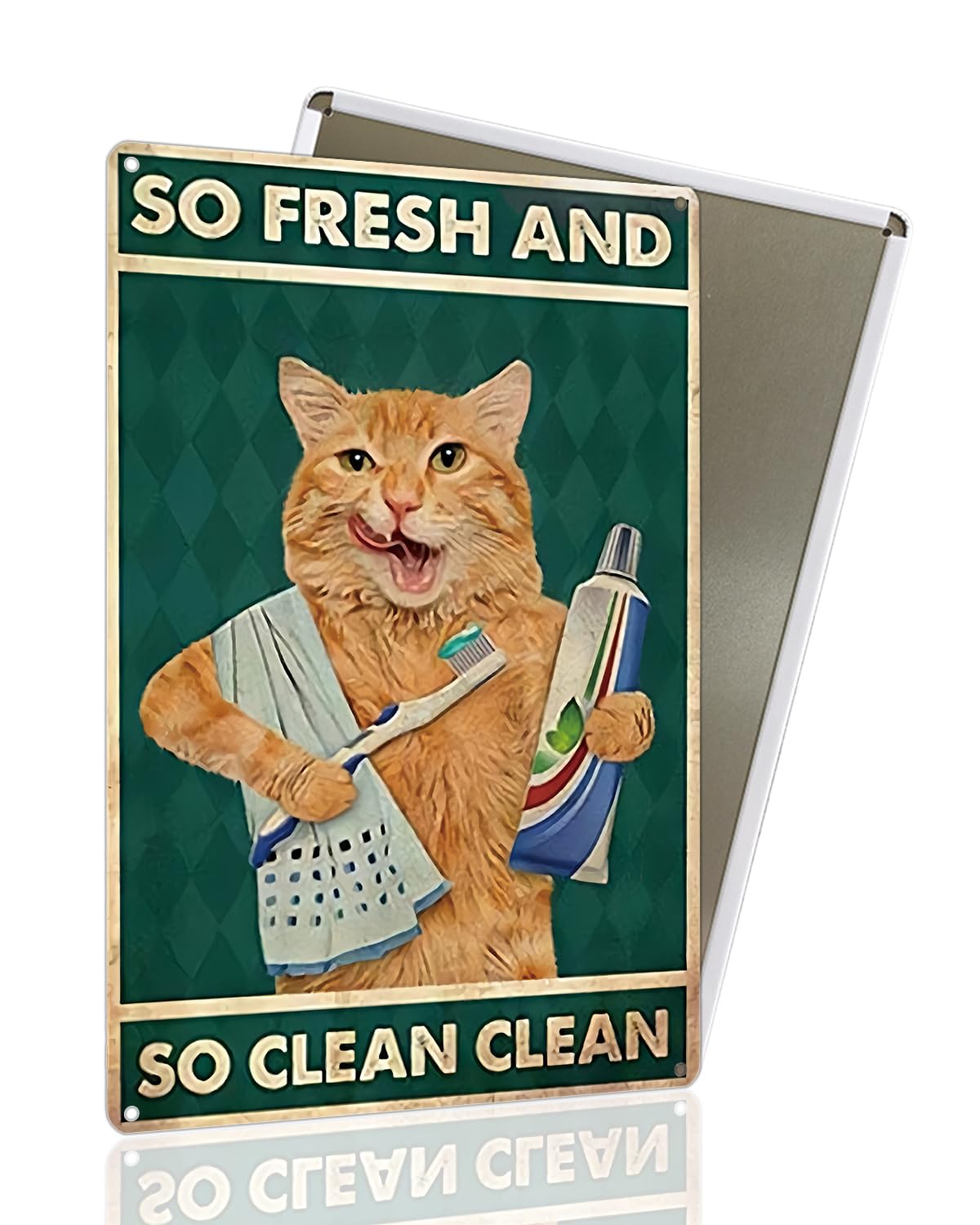 Vintage Black Cat Metal Sign, That's What I Do I Bake And I Know Things Funny Cat Sign Wall Decor for Bedroom Bathroom Retro Metal Tin Sign, Metal Cat Sign Home Decor For Cat Lovers 8x12â€³