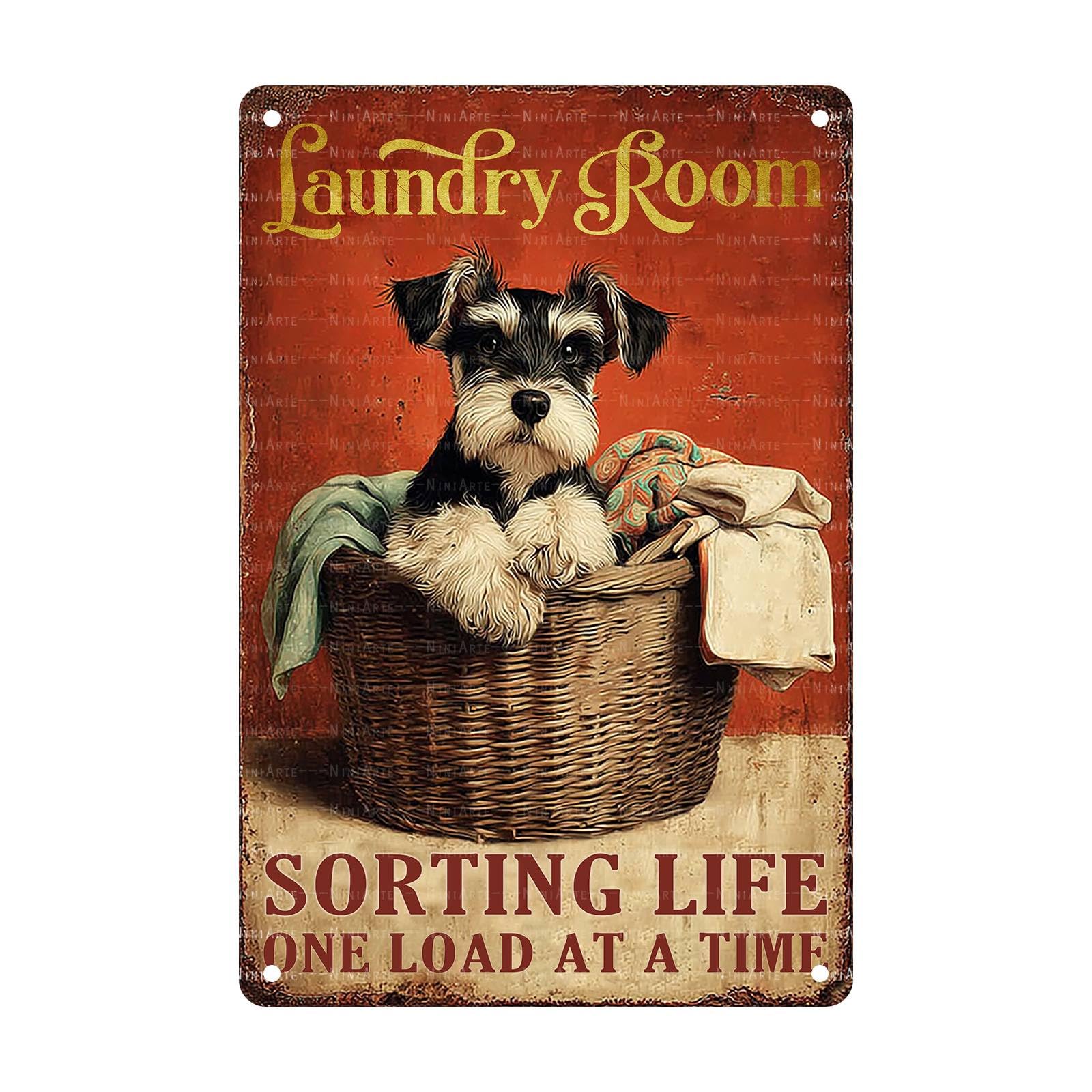 50s Laundry Metal Tin Sign Laundry Day Vintage Sign Utility Room Decor Retro Queen Wall Art 1950s Mom Decor 8X12Inch
