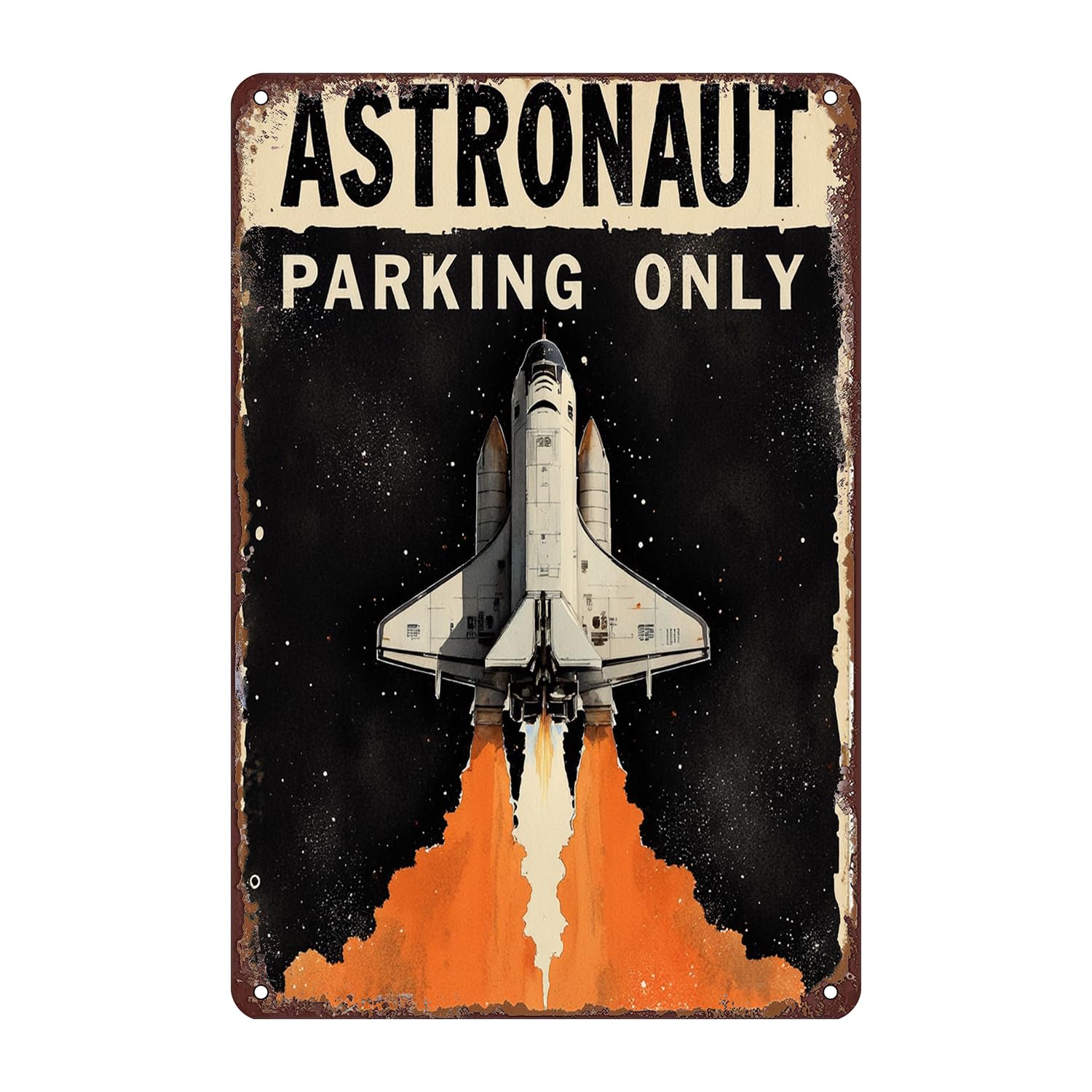 Motorcycle Parking Only Tin Sign Wall Decor - 12x8 Inch Tin Metal Retro Style Wall Art for Garage, Workshop, Bar, Biker Gift for Motorcycle Enthusiasts
