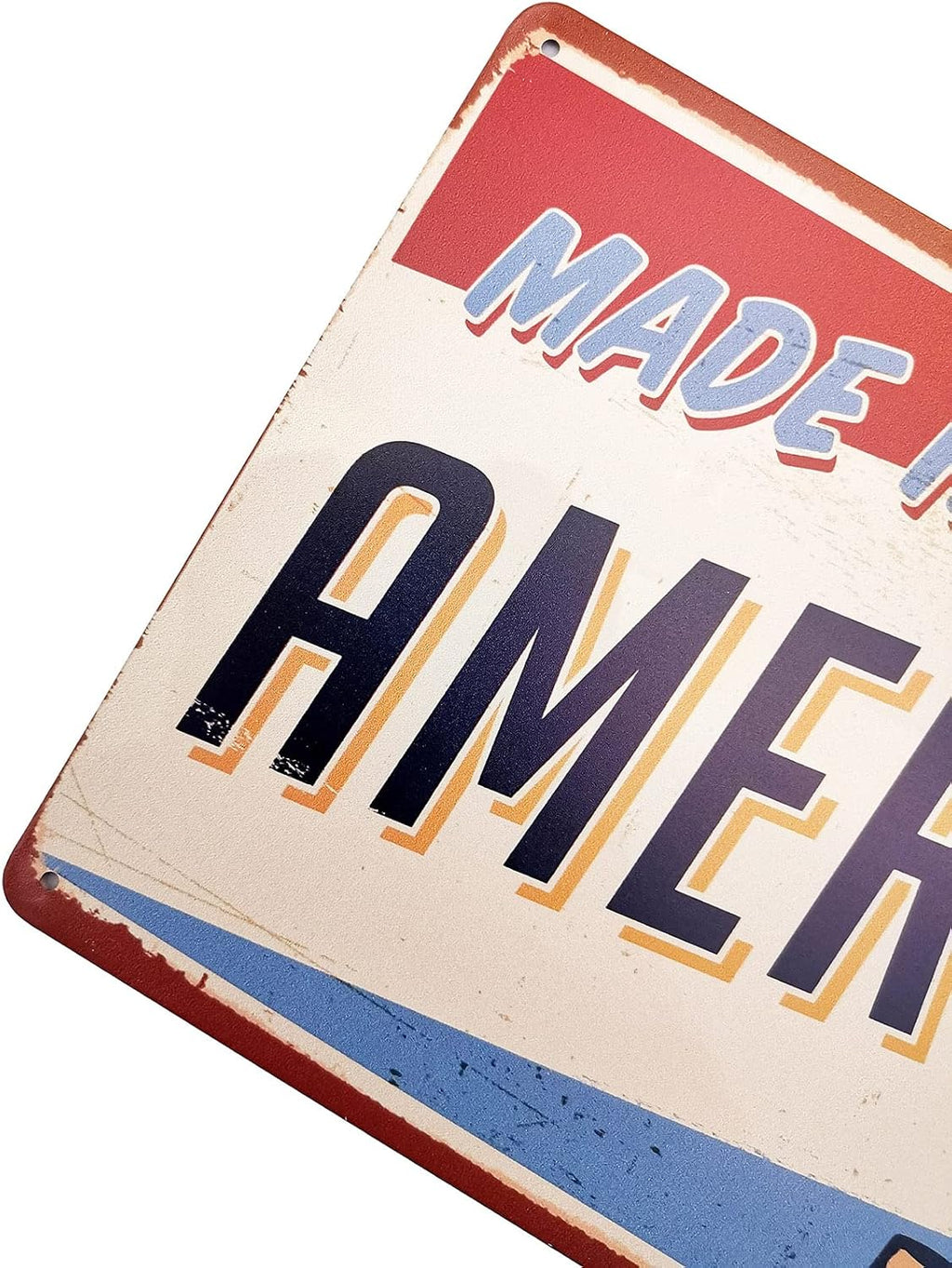ERLOOD Made in America Retro Metal Vintage Tin Sign 12 x 8