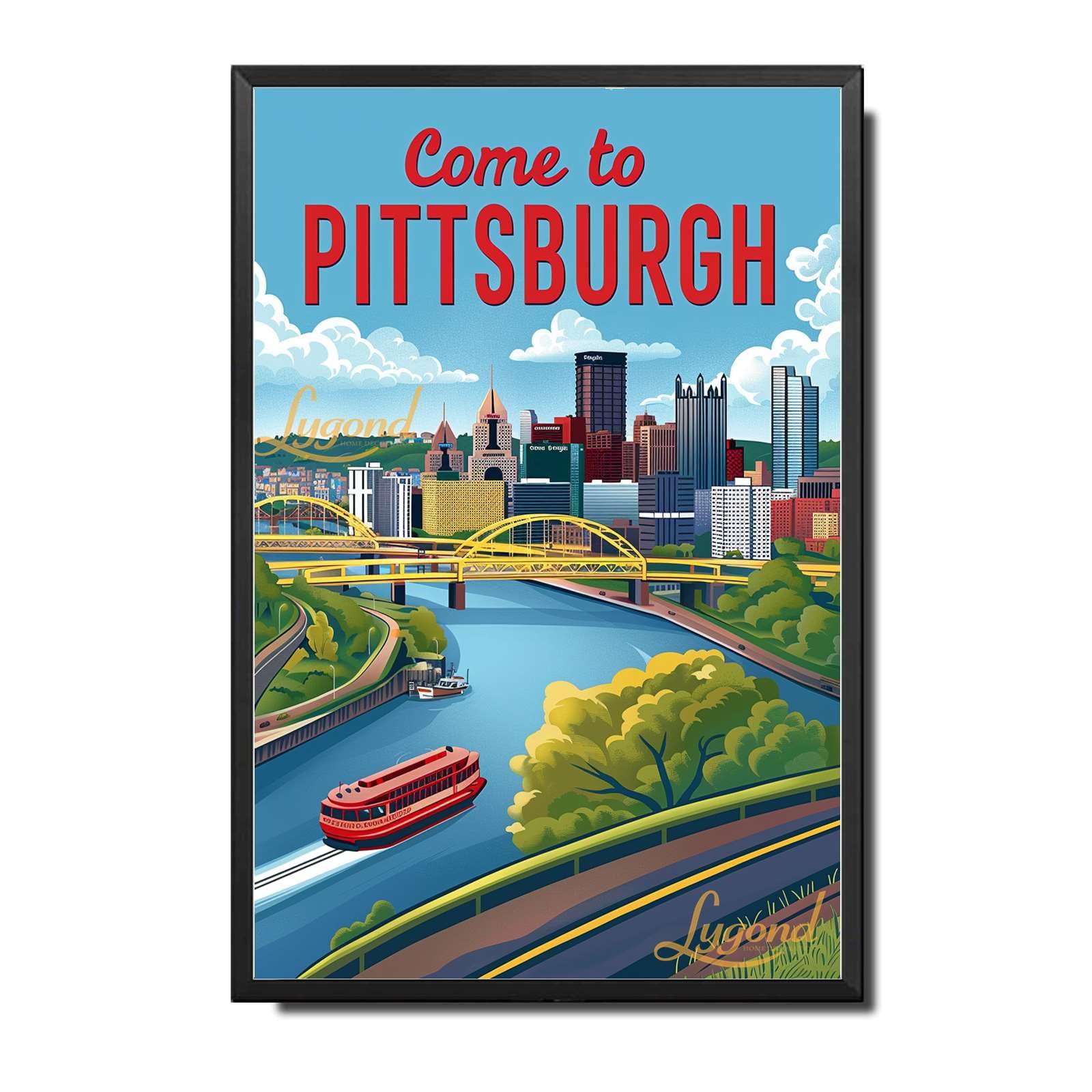Lygond Metal Sign Tin Sign Vintage Wall Art Come to Chicago Travel Greenhouse Decor for Gift 8×12 Inches