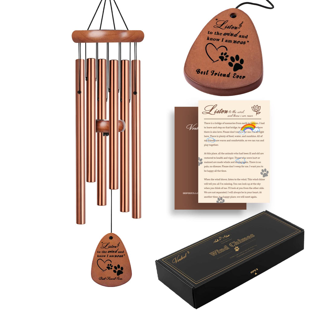 Dog Memorial Gifts, 28" Pet Memorial Wind Chimes, Loss of Dog Sympathy Gift, Pet Loss Passing Away Remembrance Bereavement Gift