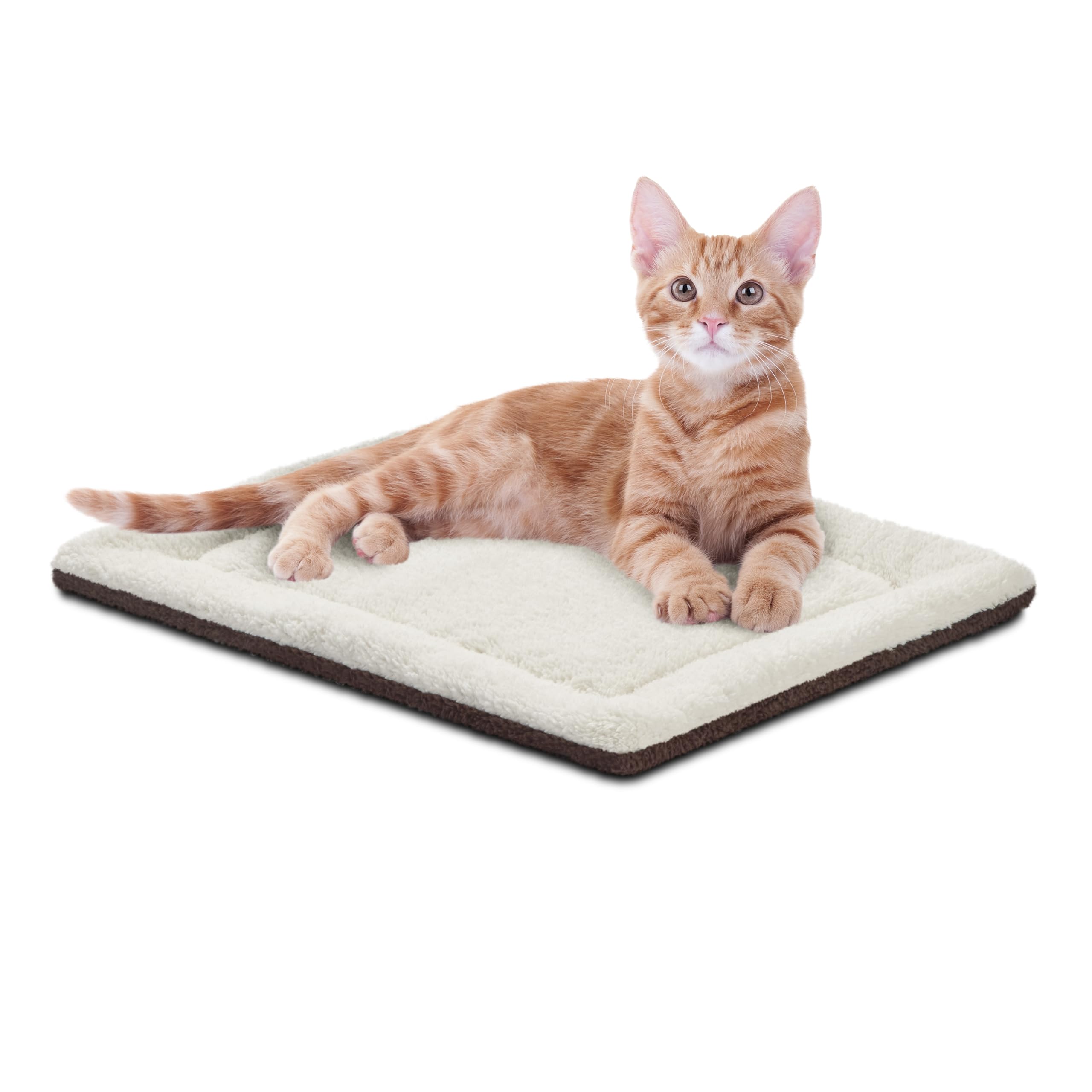 K&H PET PRODUCTS Self-Warming Cat Bed Pad, Self Heating Pad for Outdoor Cat Houses, Warming Mat for Indoor Pet Beds & Furniture, Reversible Blanket, Machine Washable - Small 21 X 17in Gray/ Black