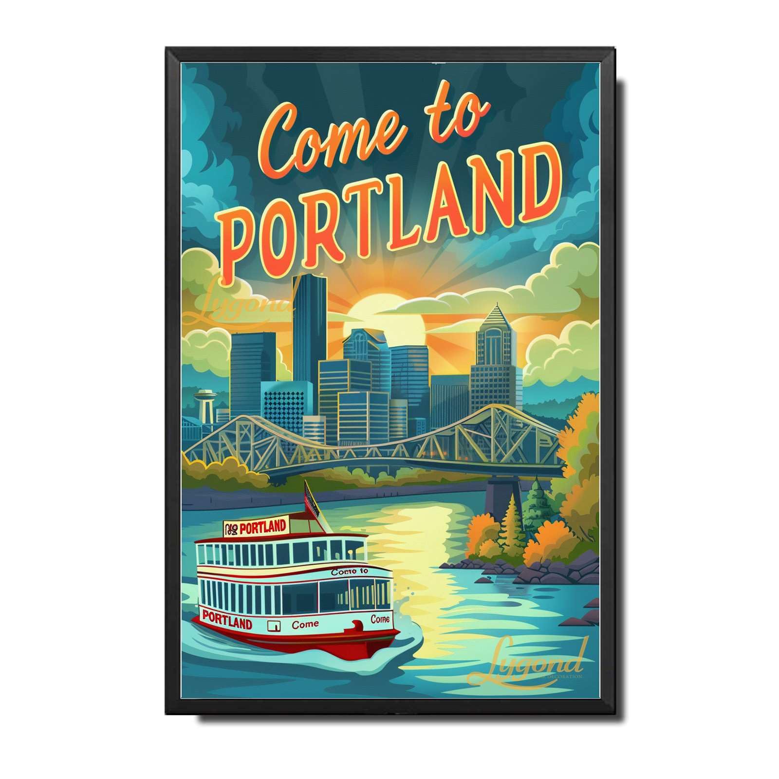 Lygond Metal Sign Tin Sign Vintage Wall Art Come to Chicago Travel Greenhouse Decor for Gift 8×12 Inches