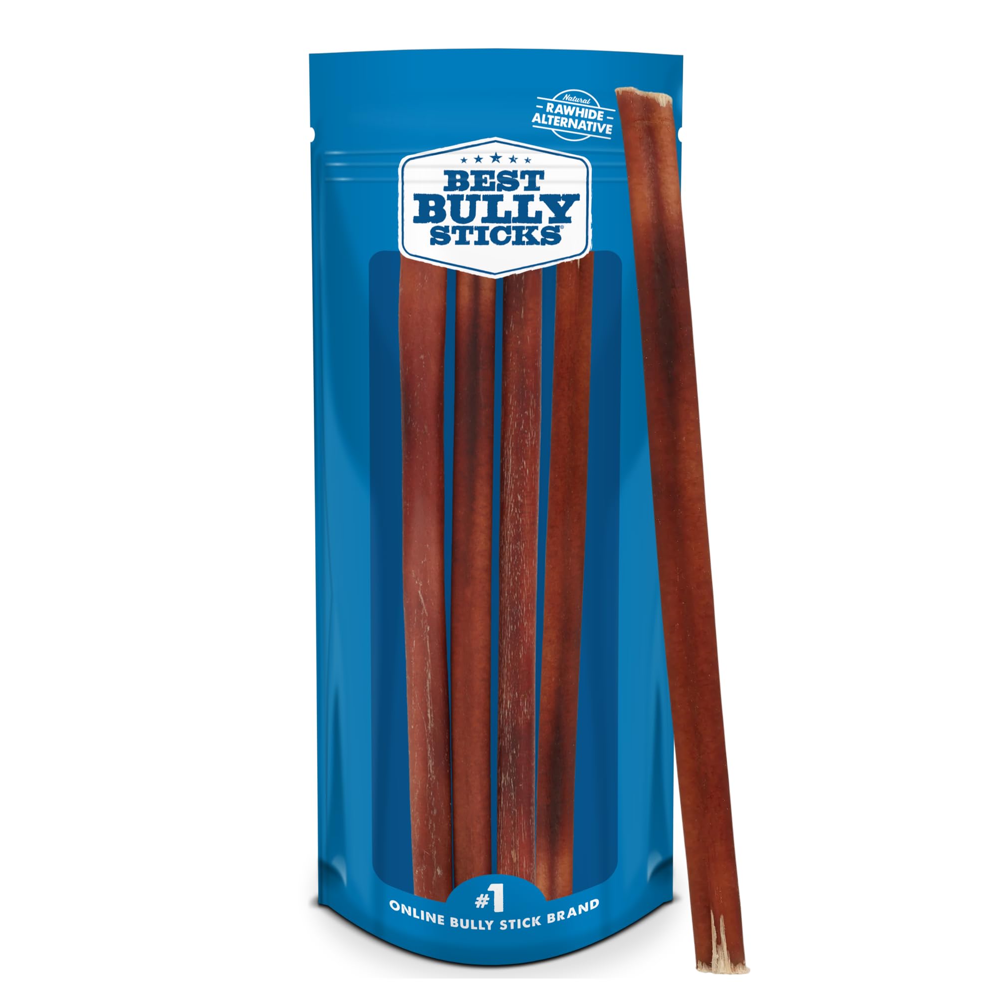 Best Bully Sticks 4 Inch Bully Sticks for Dogs - 8 oz (Pack of 1) - Natural Grass-Fed Dog Treats Small Breed, Grain and Rawhide-Free, Perfect for Small or Young Canines