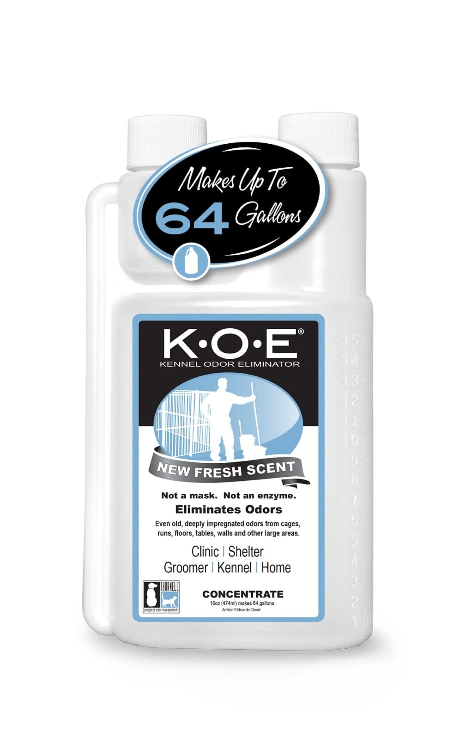 Odorcide K.O.E. Apricot Odor Eliminator 16 oz for Strong Odor for Cages, Runs & More – Home & Kennel w/Safe, Non-Enzymatic Formula