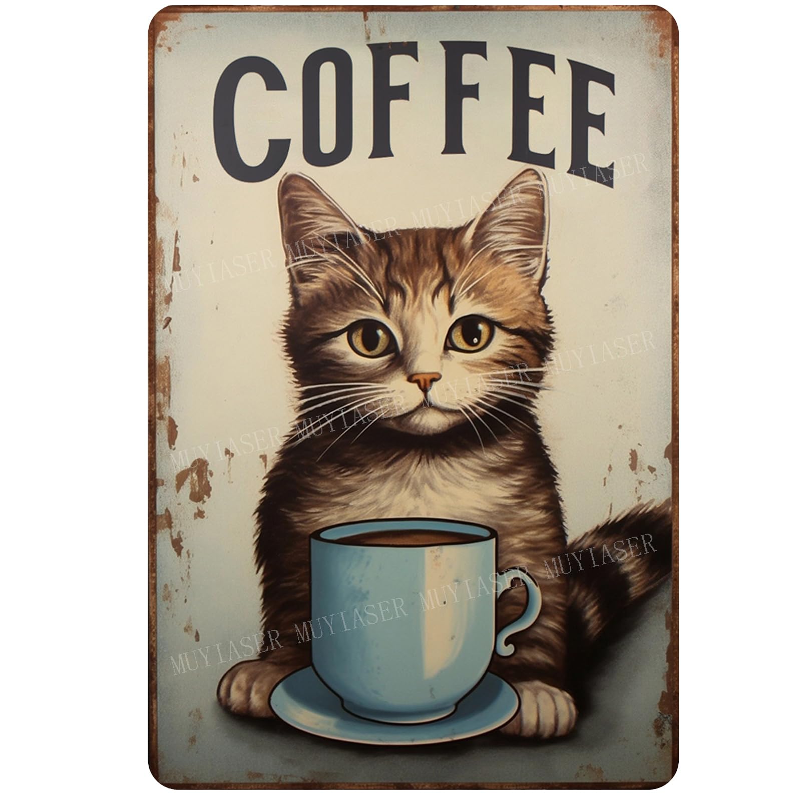 Retro Beach Aluminum Vintage Tin Sign for Kitchen Office Home Bar Cafe Decor 8x12 Inch