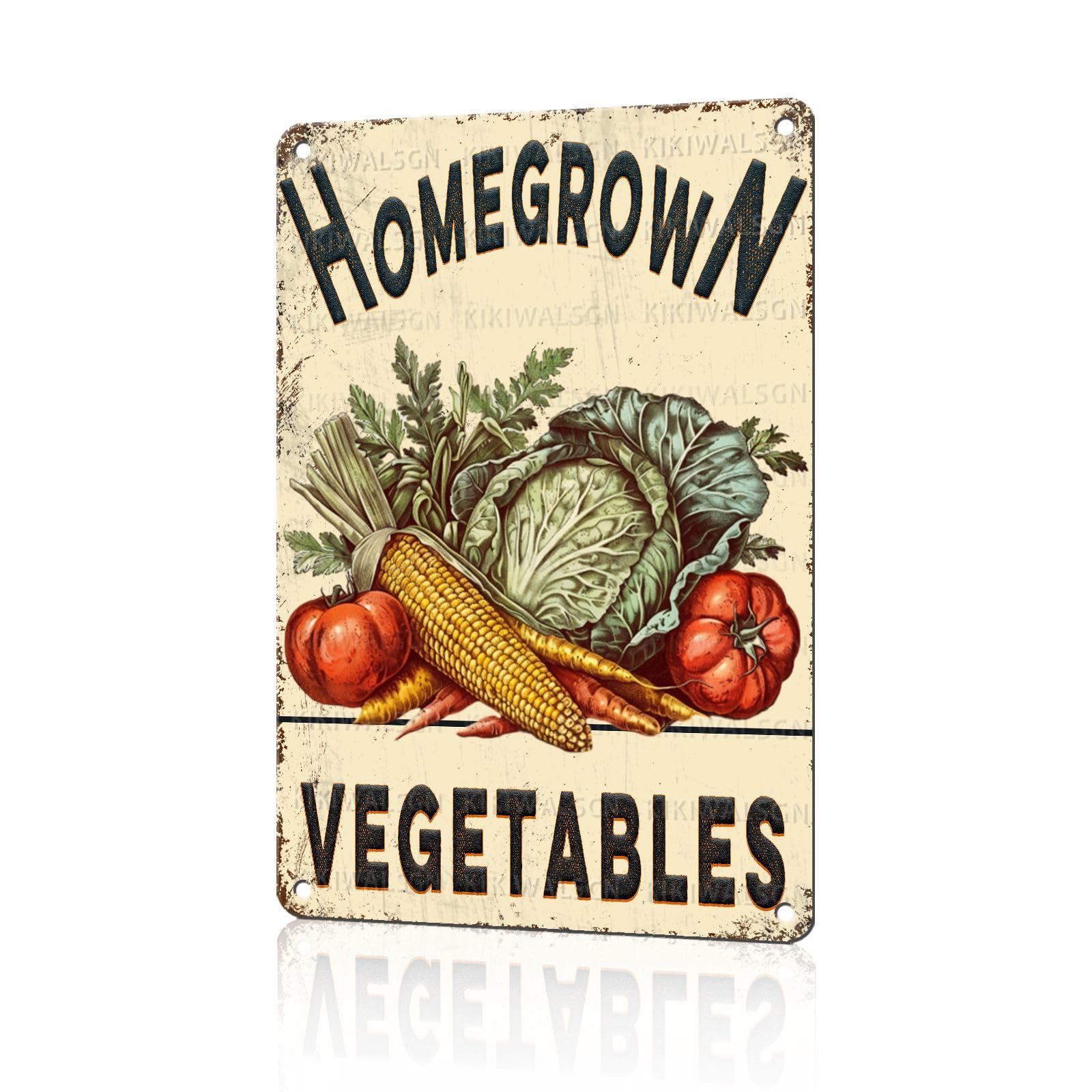 Tomato Vegetable Metal Tin Sign Vintage Garden Fresh Wall Art for Home Kitchen Bar Cafe Office 8x12Inch
