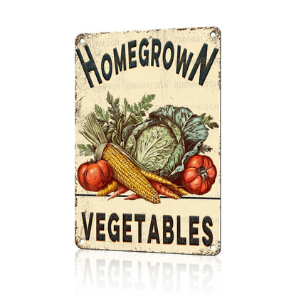 Tomato Vegetable Metal Tin Sign Vintage Garden Fresh Wall Art for Home Kitchen Bar Cafe Office 8x12Inch
