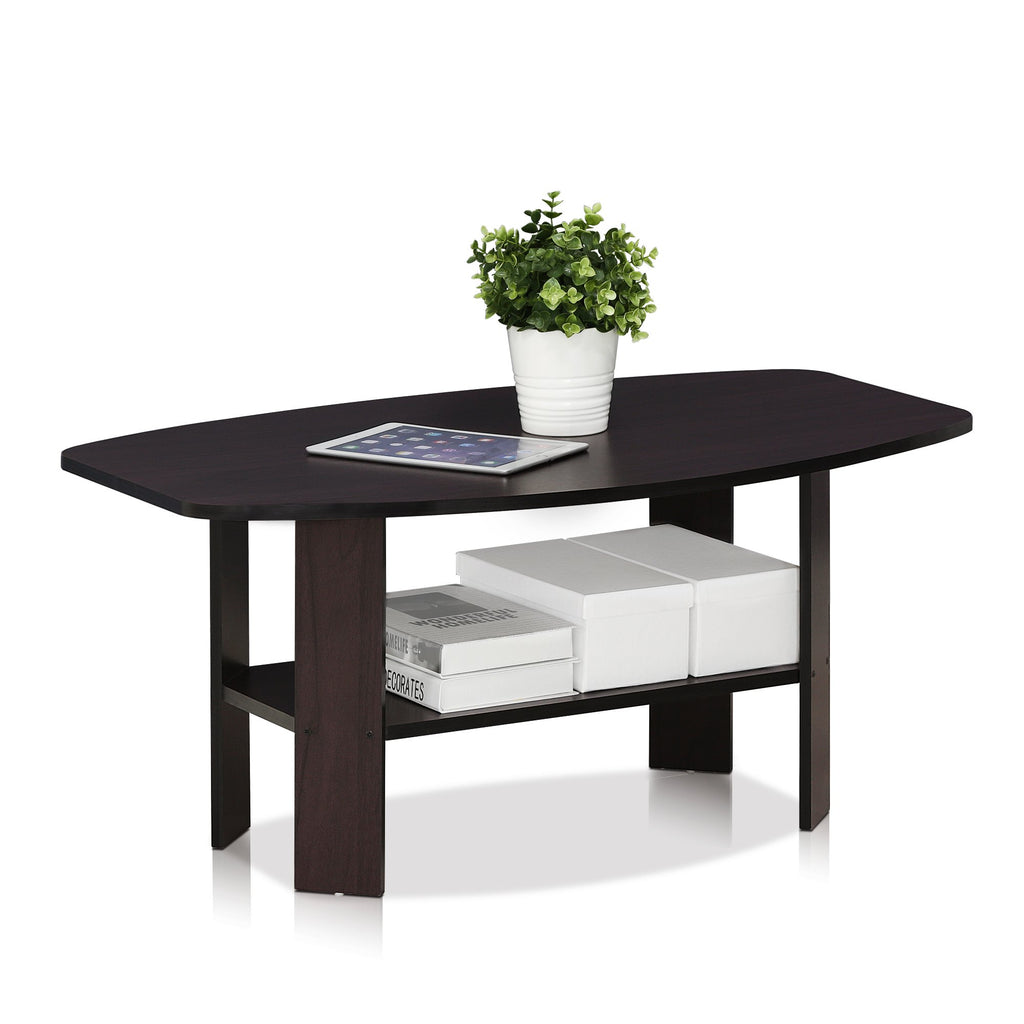 Furinno Simple Design Coffee Table, French Oak Grey/Black