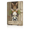 Rise and Shine Chicken Metal Tin Sign - Rustic Farmhouse Kitchen Wall Decor - Cute Rooster & Hen Art Poster for Coffee Bar or Breakfast Nook 8x12 inch