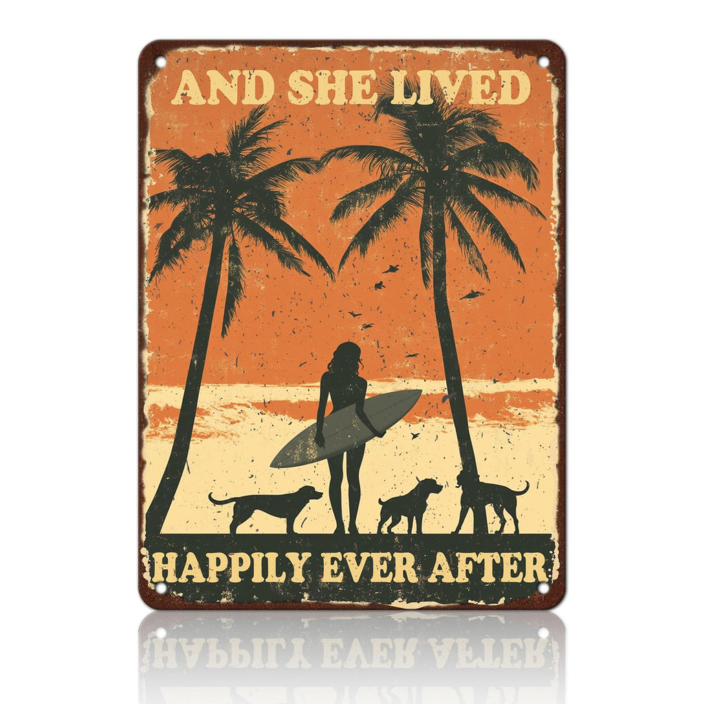 Beach Metal Sign Some Girls Are Just Born With The Beach In Their Souls Tin Sign Home Bar Pub 8x12 Inch Wall Decor