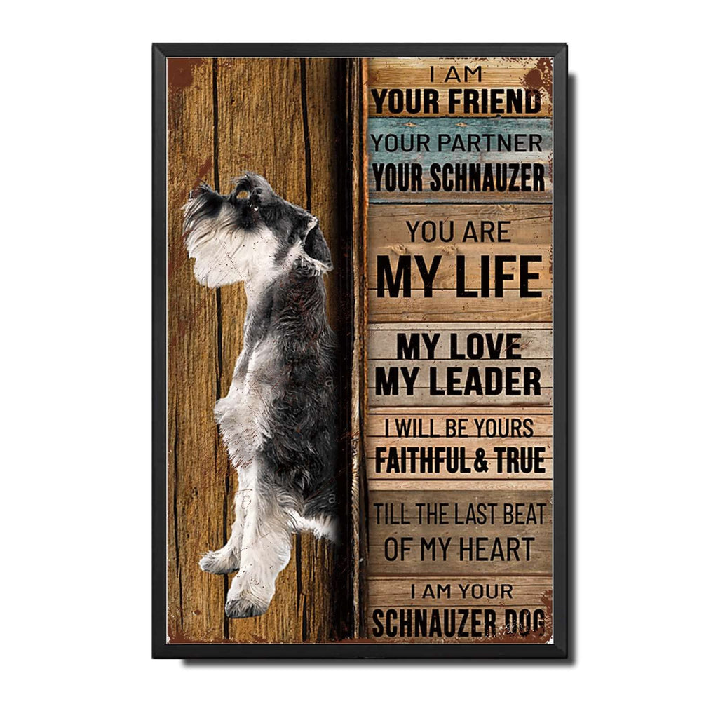 Lygond Metal Sign Tin Sign Vintage Wall Art I Am Your Friend Gift for Boxer Lovers Dog Lovers Vintage Wall Art Prints Restroom Tin Sign for Pub 8×12 Inches
