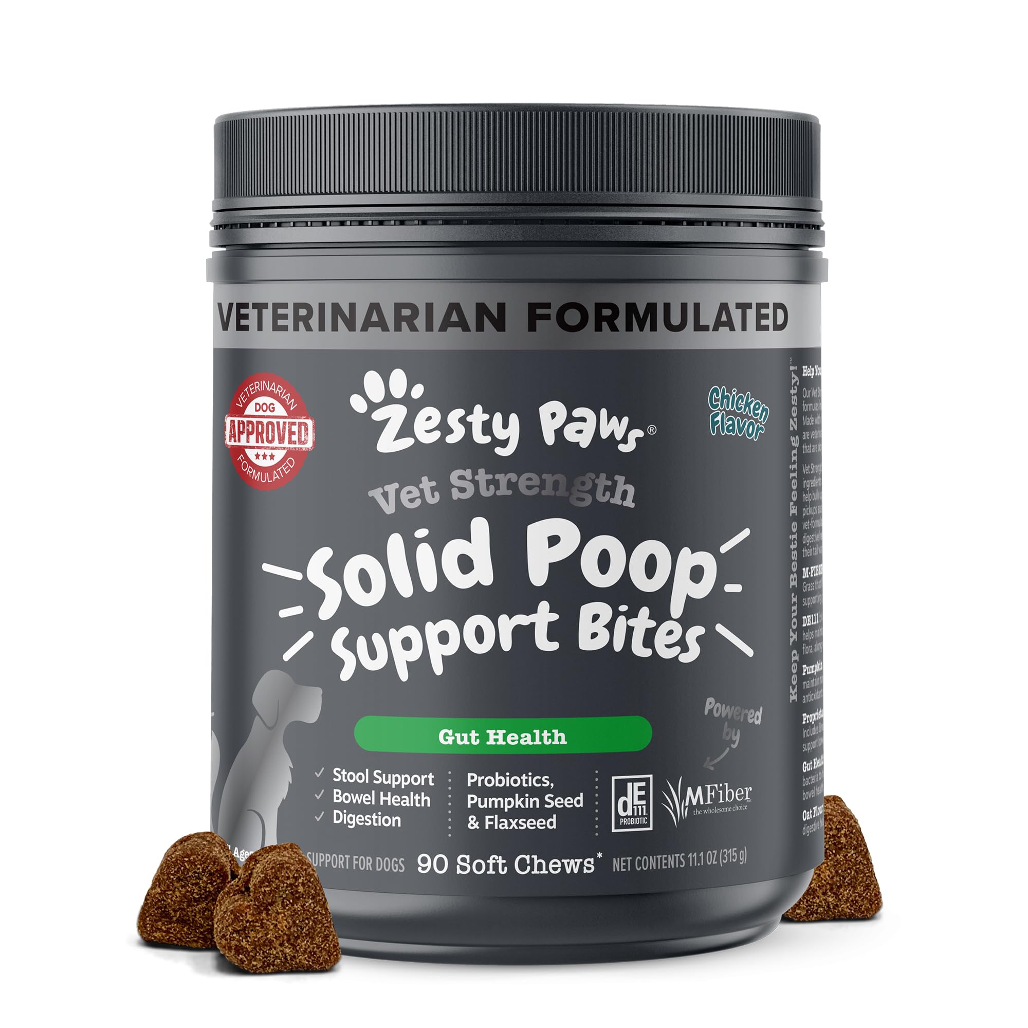 Zesty Paws Probiotics for Dogs - Digestive Enzymes for Gut Flora, Digestive Health, Diarrhea & Bowel Support - Clinically Studied DE111 - Dog Supplement Soft Chew for Pet Immune System - Pumpkin, 90ct