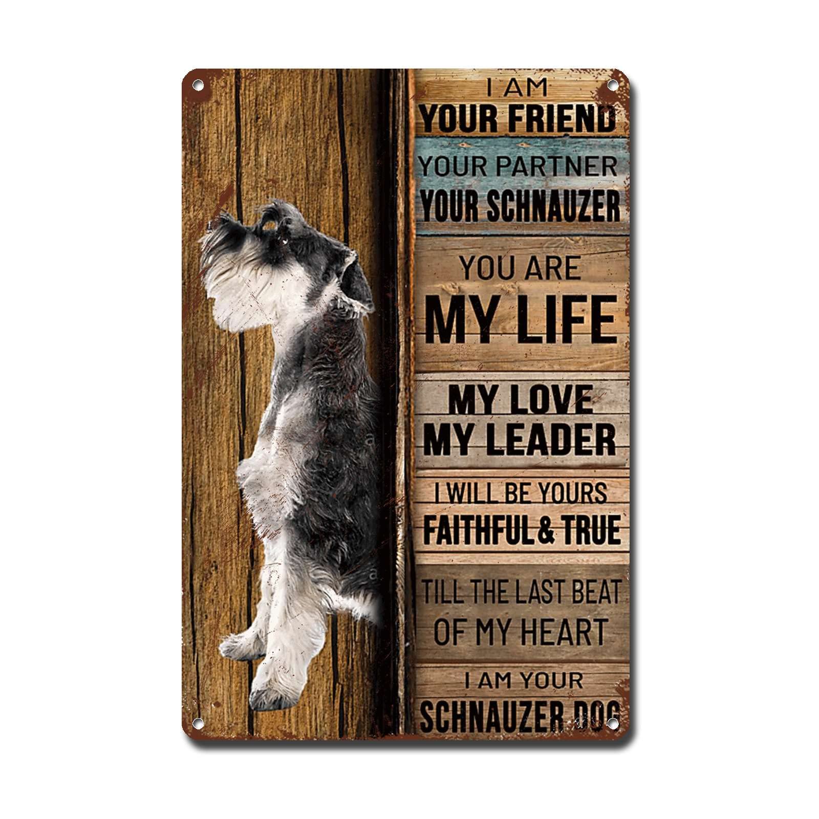 Lygond Metal Sign Tin Sign Vintage Wall Art I Am Your Friend Gift for Boxer Lovers Dog Lovers Vintage Wall Art Prints Restroom Tin Sign for Pub 8×12 Inches