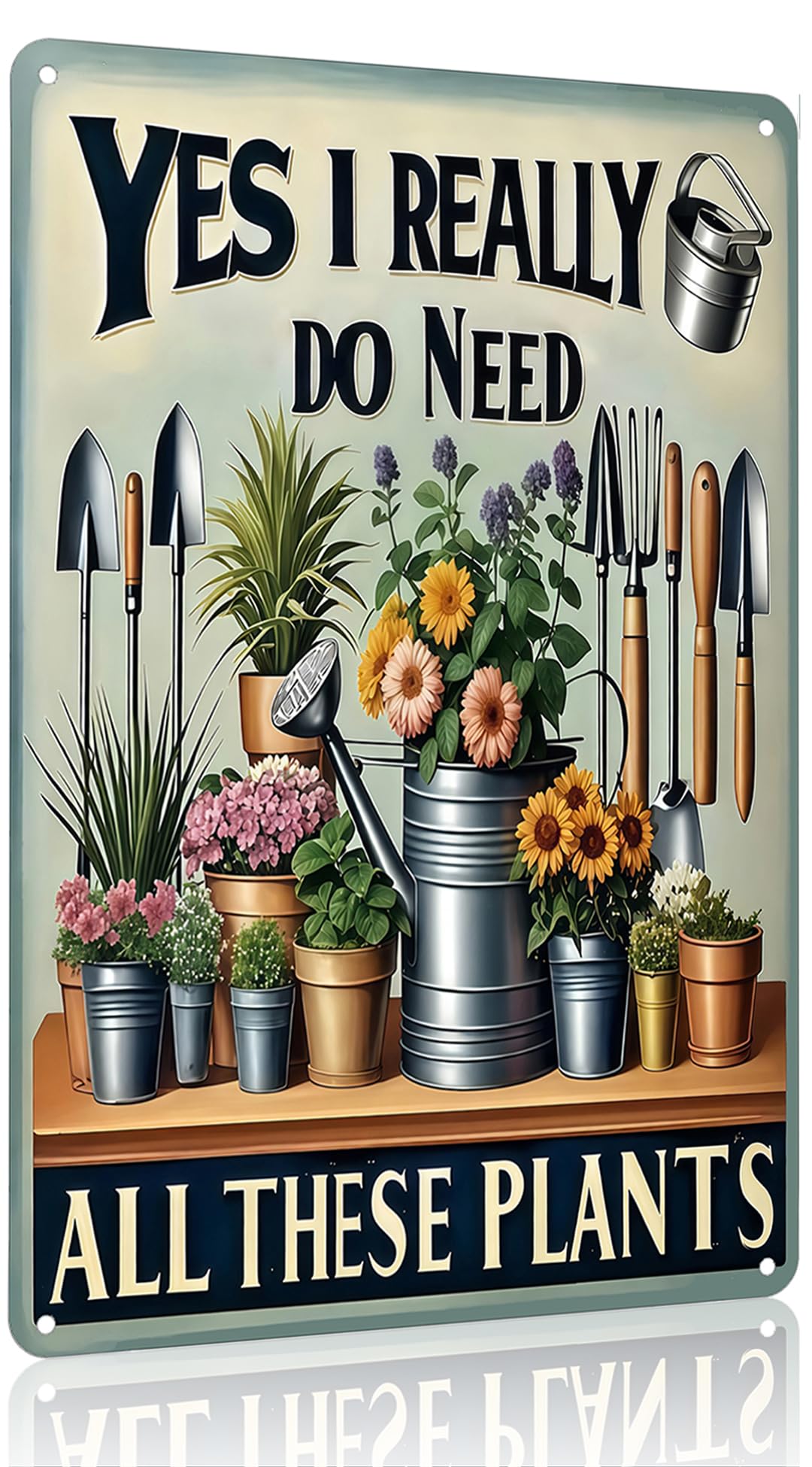 Funnysign Garden Gifts Sometimes I Wet My Plants Vintage Gardening Tin Sign for Home Garden Patio Greenhouse Yard Decor 8 X 12 Inch (3840)