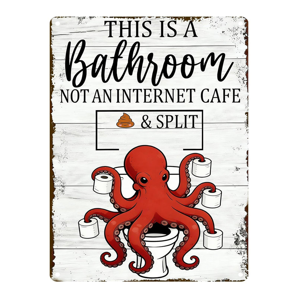 Funny Chicken Metal Tin Sign Bathroom Decor This Is A Bathroom Not An Internet Cafe Signs Retro Posters for Home Restroom Toilet Washroom 8x12inch