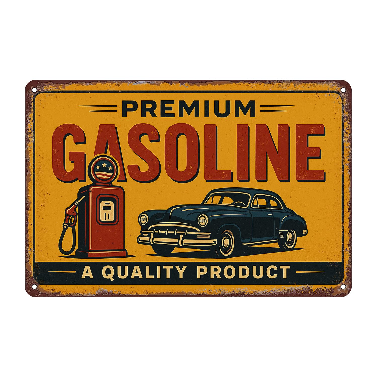 Garage Tools Tin Sign Wall Decor - 12x8 Inch Tin Vintage Industrial Wall Art for Garage, Auto Repair Shop, Workshop, Man Cave Decor Gift for Mechanics