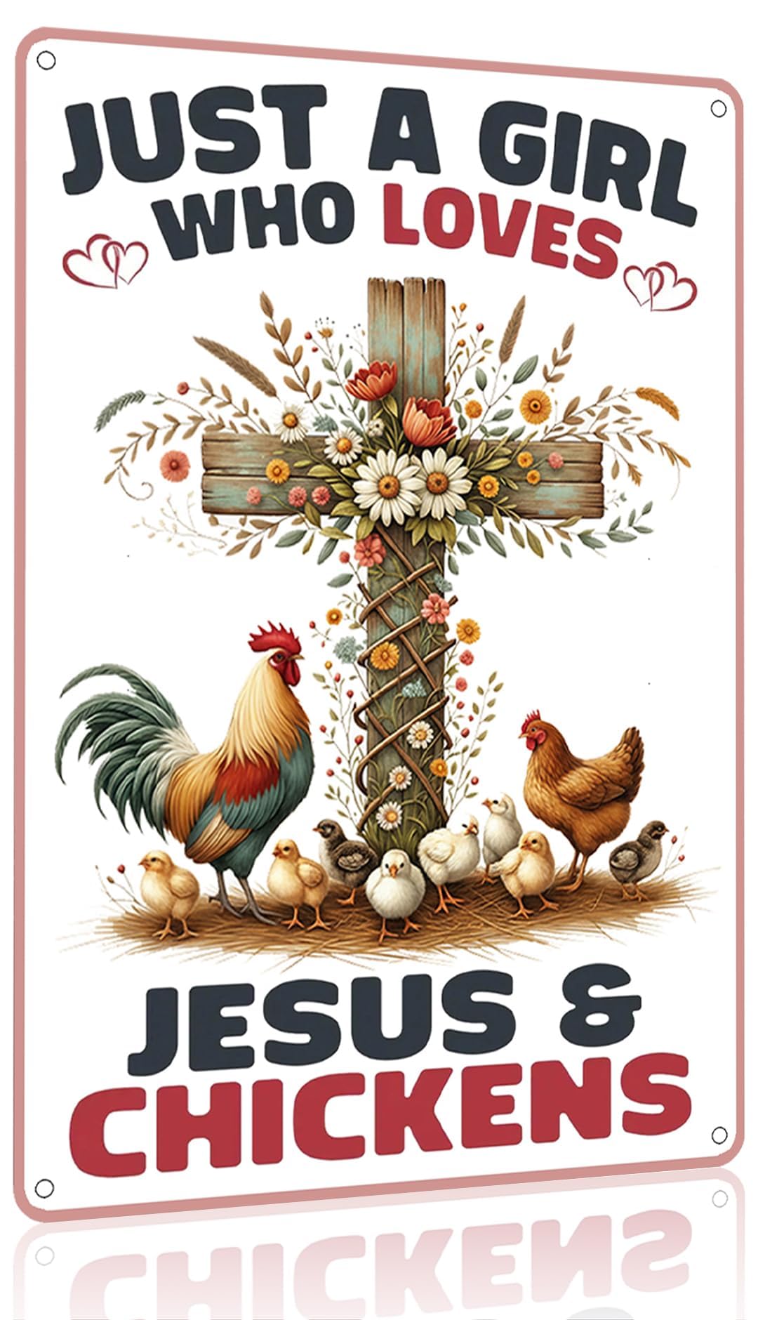 Funnysign Chicken Gifts Vintage Chicken Today's Mood Tin Sign for Chicken Coop Farm Kitchen Garden Yard Decor 8x12 inch (3914)
