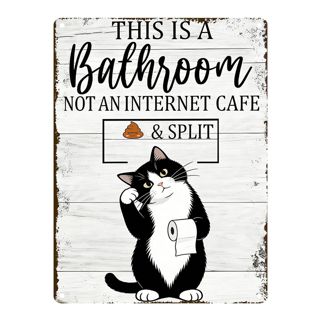 Funny Chicken Metal Tin Sign Bathroom Decor This Is A Bathroom Not An Internet Cafe Signs Retro Posters for Home Restroom Toilet Washroom 8x12inch