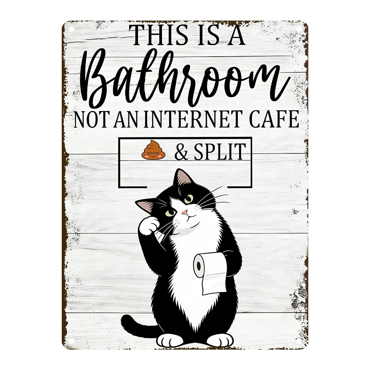 Funny Chicken Metal Tin Sign Bathroom Decor This Is A Bathroom Not An Internet Cafe Signs Retro Posters for Home Restroom Toilet Washroom 8x12inch