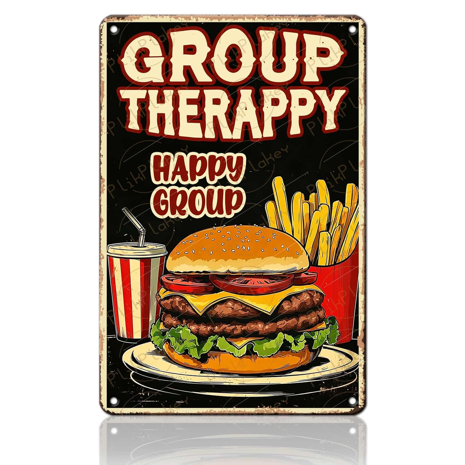 Best in Town Beef Hamburgers Retro Metal Tin Sign Vintage Wall Decor Bar Fast Food Shop Restaurant Kitchen Snack Truck Pub Coffee Home Poster 12x8 Inch