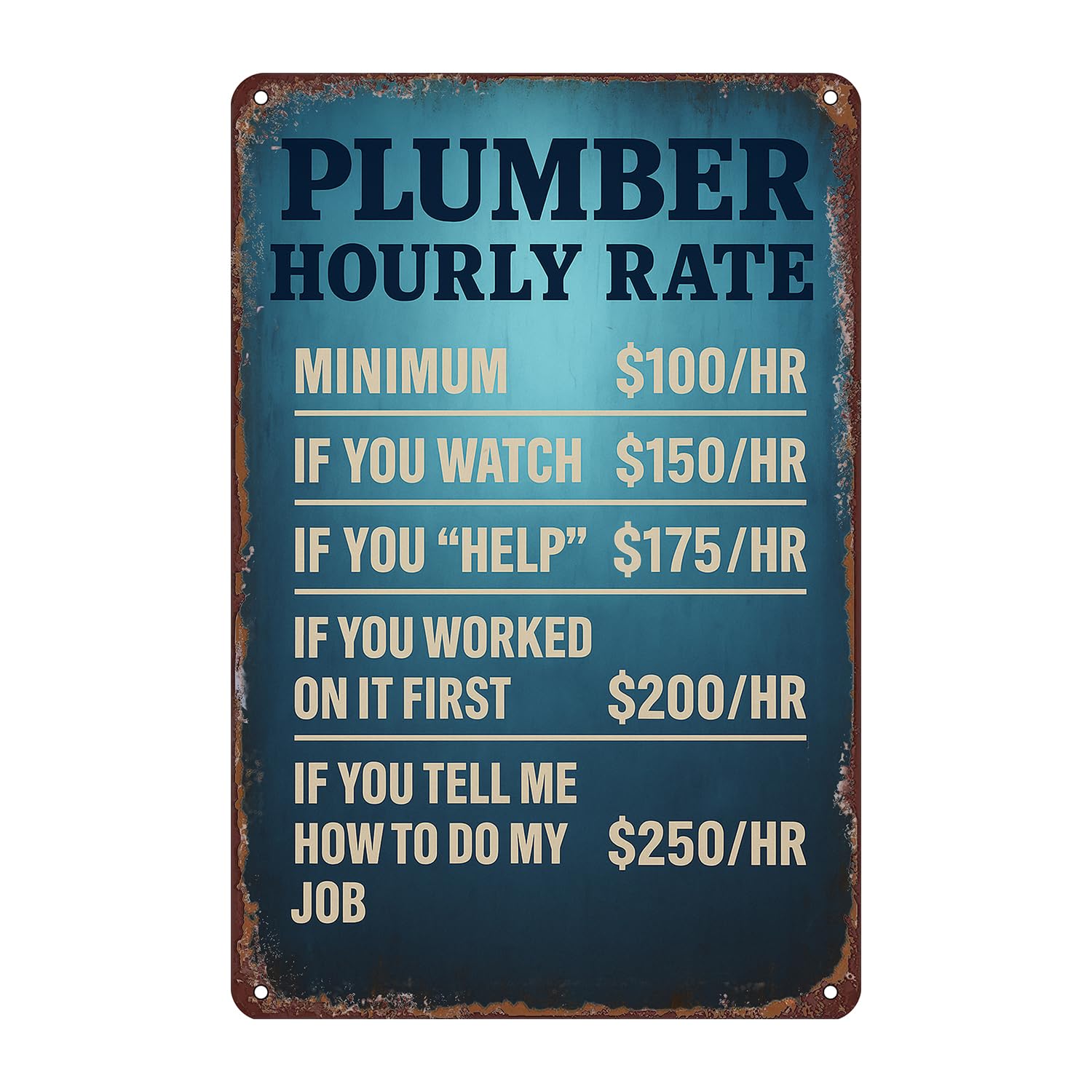 Garage Tools Tin Sign Wall Decor - 12x8 Inch Tin Vintage Industrial Wall Art for Garage, Auto Repair Shop, Workshop, Man Cave Decor Gift for Mechanics