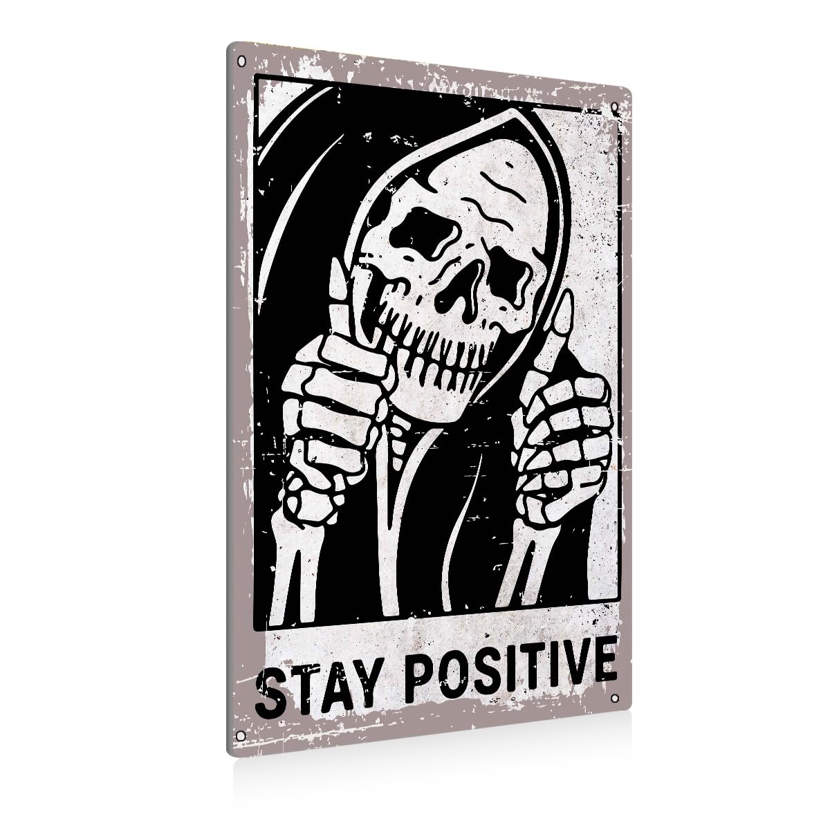 BEASTZHENG Funny Gothic Bathroom Home Decor Metal Tin Sign: Funny "Are You Pooping?" Bathroom Wall Art Decor Sign for Skull Lovers 8 X 12 Inches