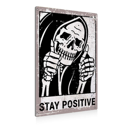 BEASTZHENG Funny Gothic Bathroom Home Decor Metal Tin Sign: Funny "Are You Pooping?" Bathroom Wall Art Decor Sign for Skull Lovers 8 X 12 Inches