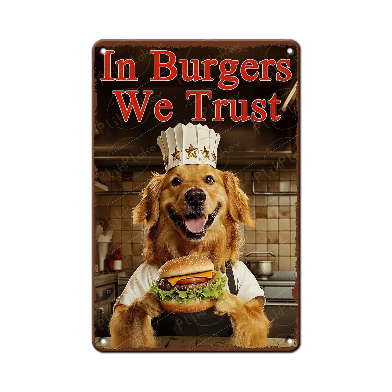 Best in Town Beef Hamburgers Retro Metal Tin Sign Vintage Wall Decor Bar Fast Food Shop Restaurant Kitchen Snack Truck Pub Coffee Home Poster 12x8 Inch