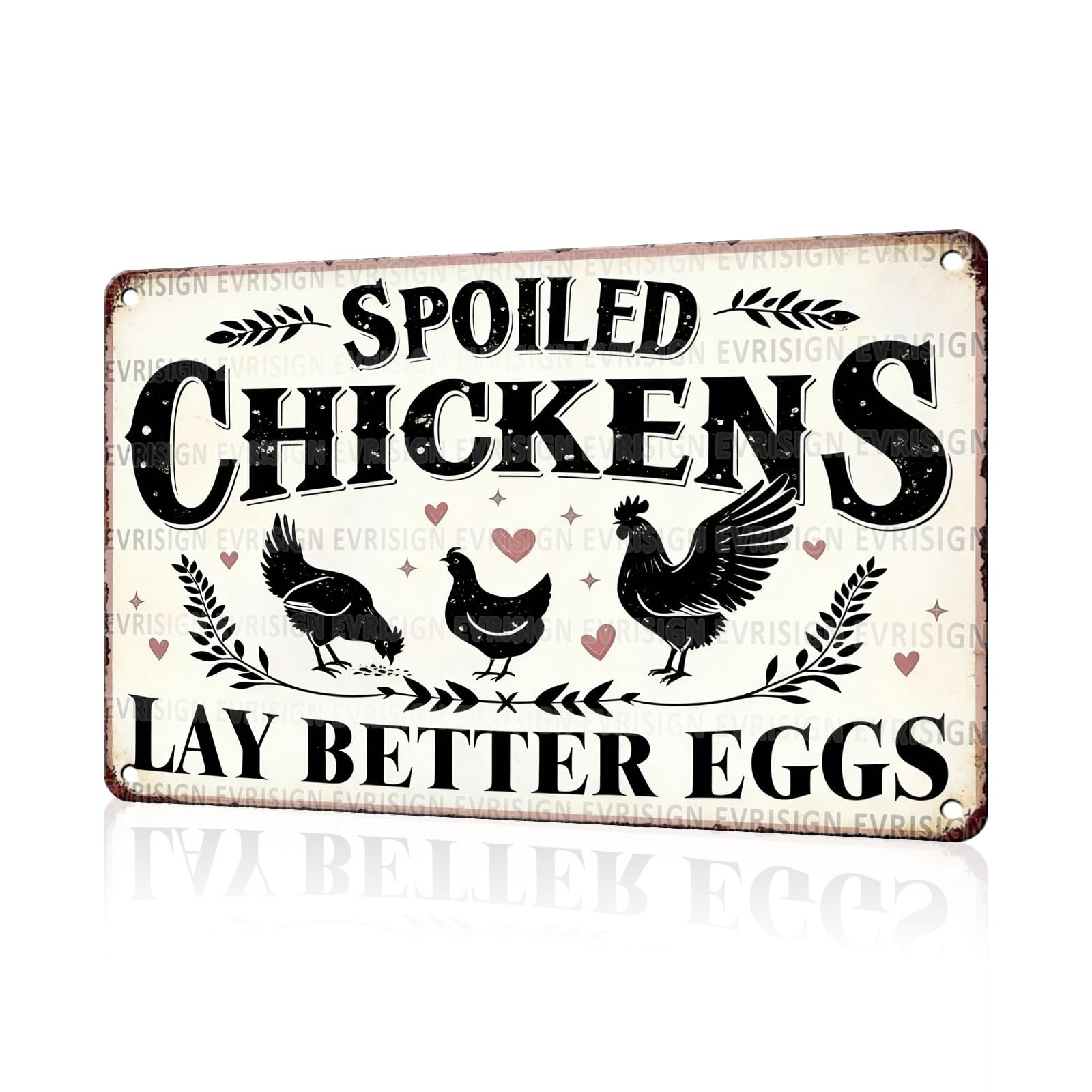 Funny Chicken Faith & Farmhouse Gifts Just A Girl Who Loves Jesus&Chickens Vintage Tin Sign for Farm Kitchen Garden or Cottage Wall 8x12Inch