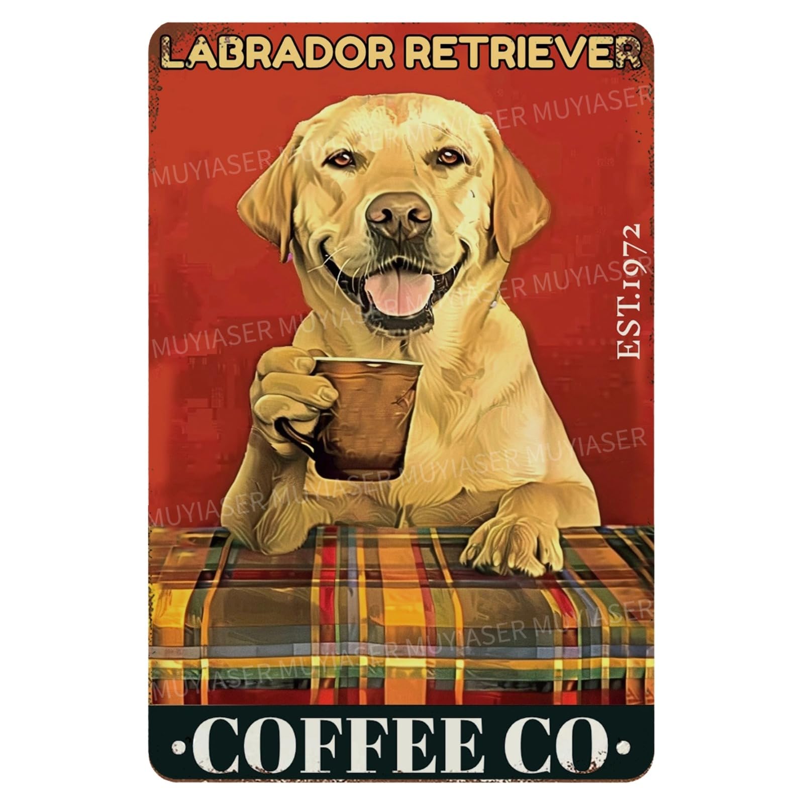 Metal Sign Easily Distracted By Cats & Garden Vintage Retro Aluminum Tin Sign for Garden, Kitchen, Office, Home, Bar, Cafe Decor 8x12 Inch