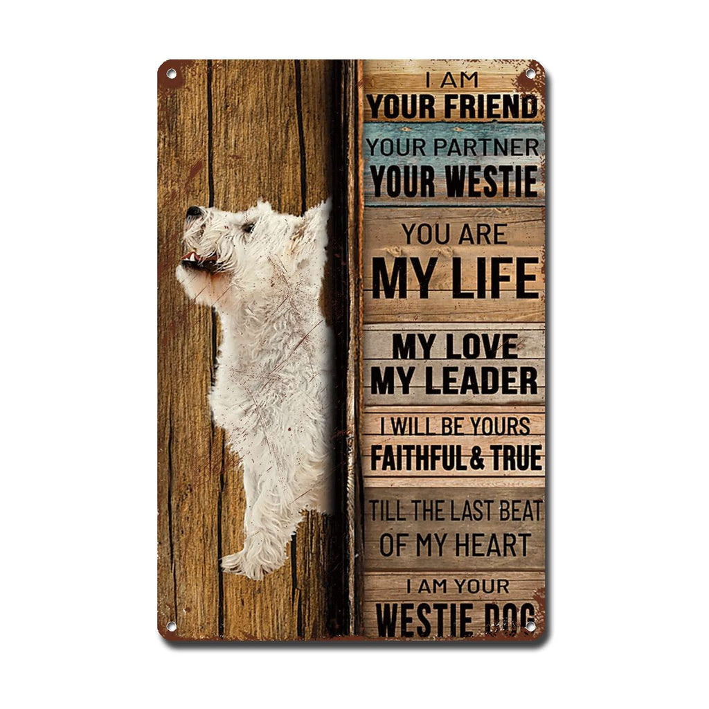 Lygond Metal Sign Tin Sign Vintage Wall Art I Am Your Friend Gift for Boxer Lovers Dog Lovers Vintage Wall Art Prints Restroom Tin Sign for Pub 8×12 Inches