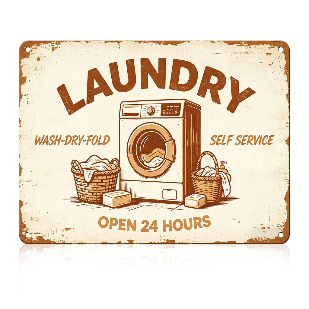 Laundry Metal Tin Sign Laundry Room Wall Decor Fresh Linens Breezy Days Signs Retro Posters for Bathroom Home Bedroom Laundromat Garden 8x12inch