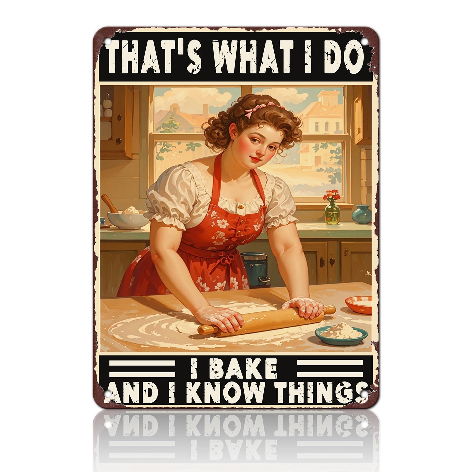 Dad's BBQ Metal Tin Sign BBQ Retro Metal Tin Sign Home Kitchen Wall Decor 12x8 Inch Funny Plaque